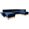 Image de Canapé d'angle 8pl droite, convertible, bleu marine