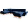 Image de Canapé d'angle 8pl gauche, convertible, bleu marine