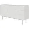 Image de Buffet 2 portes 3 tiroirs blanc 154 cm