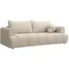Image de Canapé convertible 3 places en tissu chenille beige clair