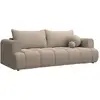 Image de Canapé convertible 3 places en tissu chenille beige