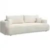 Image de Canapé convertible 3 places en tissu chenille crème