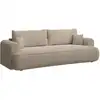 Image de Canapé convertible 3 places en tissu chenille beige