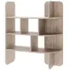 Image de Bibliothèque avec niches ouvertes décor chêne 120 cm