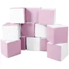 Image de Lot cubes XXL mousse 12 pcs blanc, rose