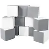Image de Lot cubes XXL mousse 12 pcs blanc,gris