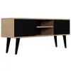 Image de Meuble tv 120 cm stratifiés noir et bois