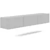 Image de Meuble tv mural 3 portes 180 cm panneaux agglomérés blanc