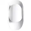Image de Applique ovale en métal, blanc L: 13cm