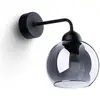 Image de Applique ronde en métal, noir L: 15cm