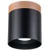 Image de Plafonnier Bois Noir/Bois Naturel GU10 1 Rif