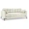 Image de Canapé 3 places en tissu velours beige clair