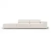 Image de Canapé 3 places en tissu structuré beige clair