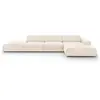 Image de Canapé d'angle 5 places en velours beige clair