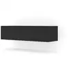 Image de Meuble tv mural 1 porte 120 cm stratifiés noir mat