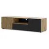 Image de Meuble tv 3 portes 1 stratifiés beige et noir