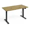 Image de Bureau électrique 140 cm stratifiés beige et noir