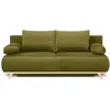 Image de Canapé convertible 3 places avec coffre de rangement vert olive