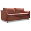 Image de Canapé convertible slim velours anti-tâche, rouille