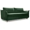 Image de Canapé convertible slim velours anti-tâche, vert
