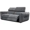 Image de Canapé 3 places avec une relax électrique à droit tissu gris foncé