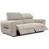 Image de Canapé droit 3 places avec 2 relax électriques tissu beige