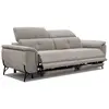 Image de Canapé droit 3 places avec 2 relax électriques tissu taupe