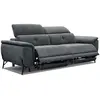 Image de Canapé droit 3 places avec 2 relax électriques tissu gris foncé