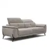 Image de Canapé droit 3 places xxl tissu taupe