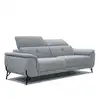 Image de Canapé droit 3 places xxl tissu gris clair