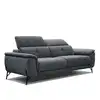 Image de Canapé droit 3 places XXL tissu gris foncé