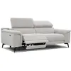 Image de Canapé 3 places avec 1 fonction relax et appuie-tête réglables, crème