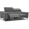 Image de Canapé 3 places avec 1 fonction relax et appuie-tête réglables, gris
