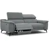 Image de Canapé 3 places avec 1 fonction relax et appuie-tête réglables, gris