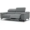 Image de Canapé 3 places avec 1 fonction relax et appuie-tête réglables, gris