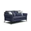 Image de Canapé droit 2 places tissu bleu foncé