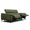 Image de Canapé droit 3 places avec 2 relax électriques tissu vert