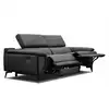 Image de Canapé droit 3 places avec 2 relax électriques tissu noir