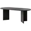 Image de Table à manger aspect frêne, nuances de gris et de noir 204x90 cm