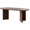 Image de Table à manger effet noyer marron 204x90 cm