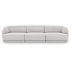 Image de Canapé 3 places en tissu chenille gris clair