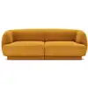 Image de Canapé 2 places en tissu velours jaune
