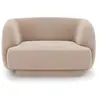 Image de Fauteuils en tissu velours cappuccino