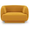 Image de Fauteuils en tissu velours jaune