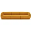 Image de Canapé 3 places en tissu velours jaune