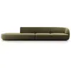 Image de Canapé gauche 4 places en tissu velours vert
