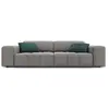 Image de Canapé 3 places en tissu velours gris clair