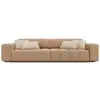 Image de Canapé 4 places en tissu velours beige foncé