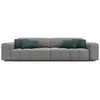 Image de Canapé 4 places en tissu velours gris clair