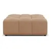 Image de Pouf en tissu velours beige foncé